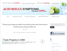 Tablet Screenshot of acidrefluxsymptomsnow.com